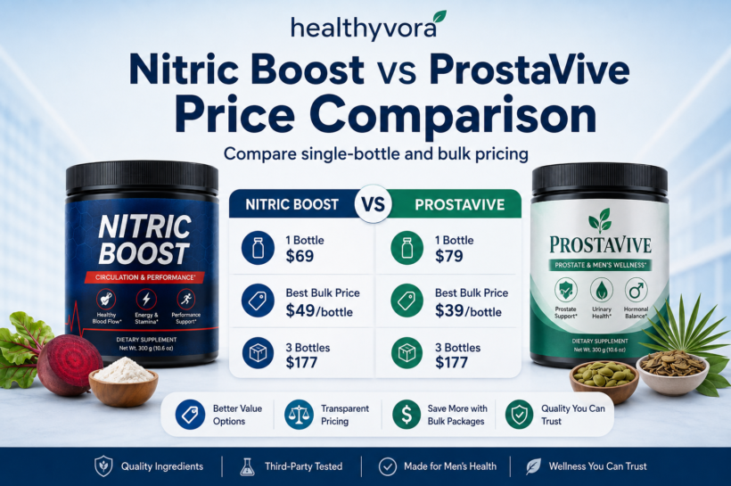 Nitric Boost vs ProstaVive Price Comparison