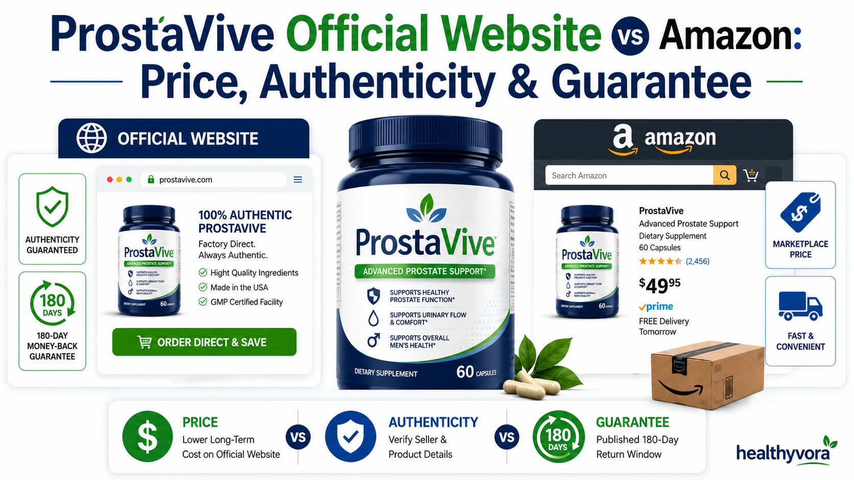 ProstaVive Official Website vs Amazon