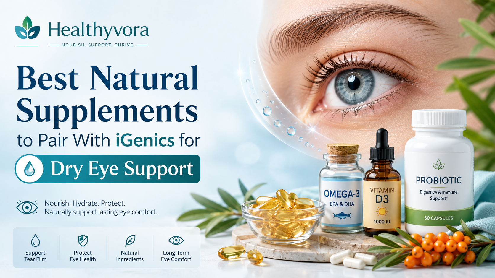 Best Natural Supplements to Pair With iGenics for Dry Eye Support