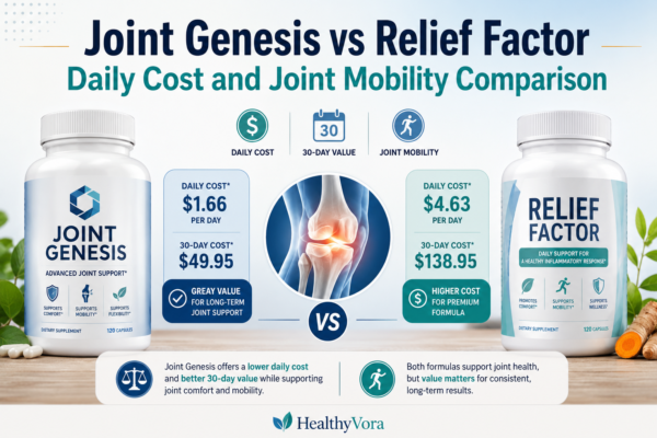 Joint Genesis vs Relief Factor Daily Cost and Joint Mobility Comparison