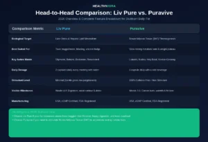 Liv Pure vs Puravive Head to Head Comparison Infographic (Healthyvora)