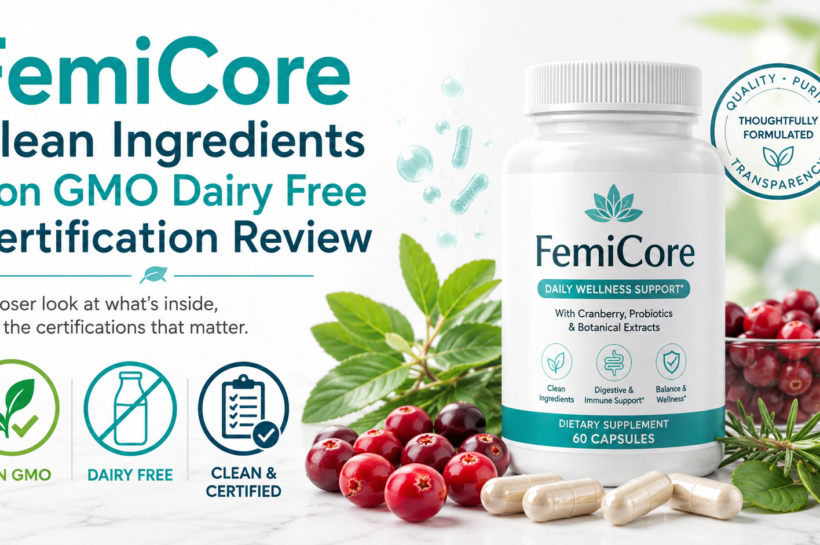FemiCore Clean Ingredients Non GMO Dairy Free Certification Review