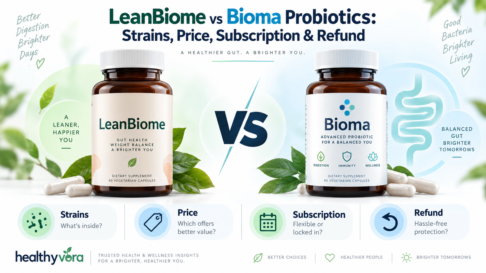 LeanBiome vs Bioma Probiotics